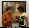 Artist Prithvi Soni with Sufi singer Sahil Multy Khan at Prithvi Soni's Painting exhibition